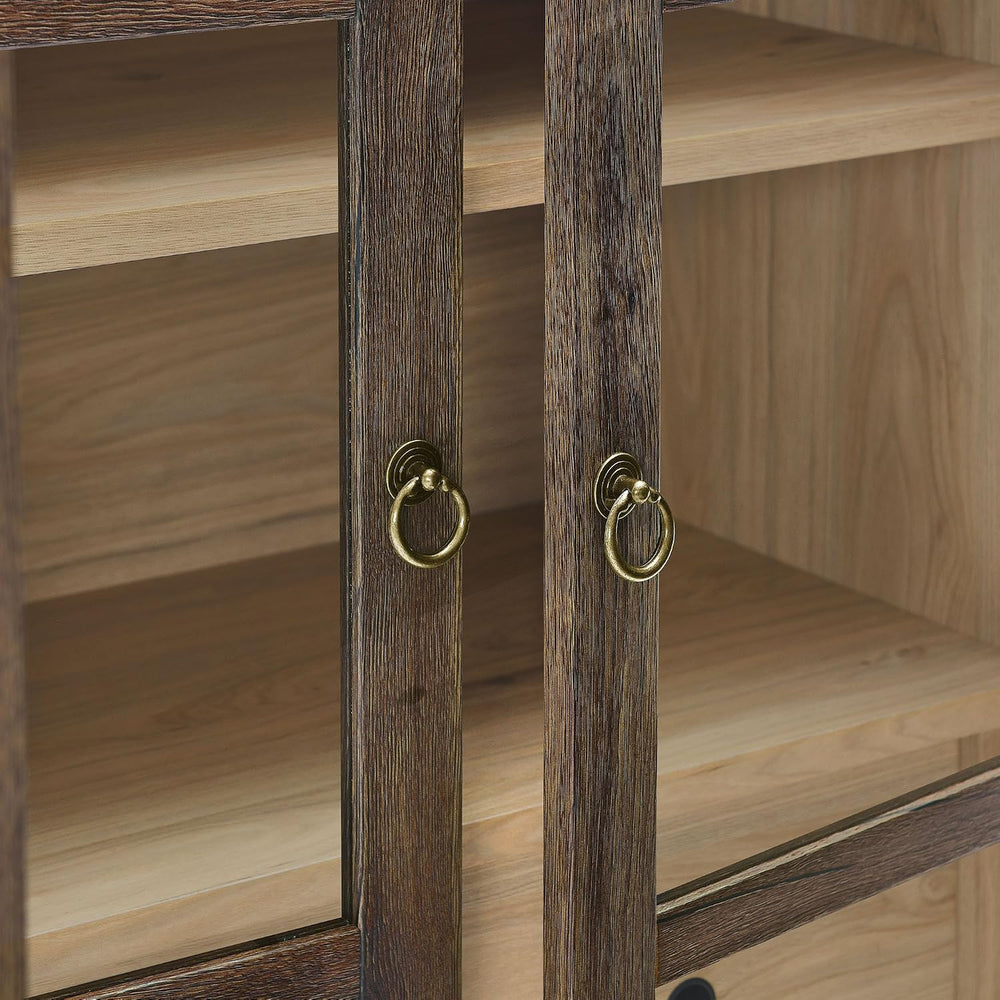 Modway Nolan Modern Farmhouse 71 Inch Tall Arched Storage Display Cabinet in ...