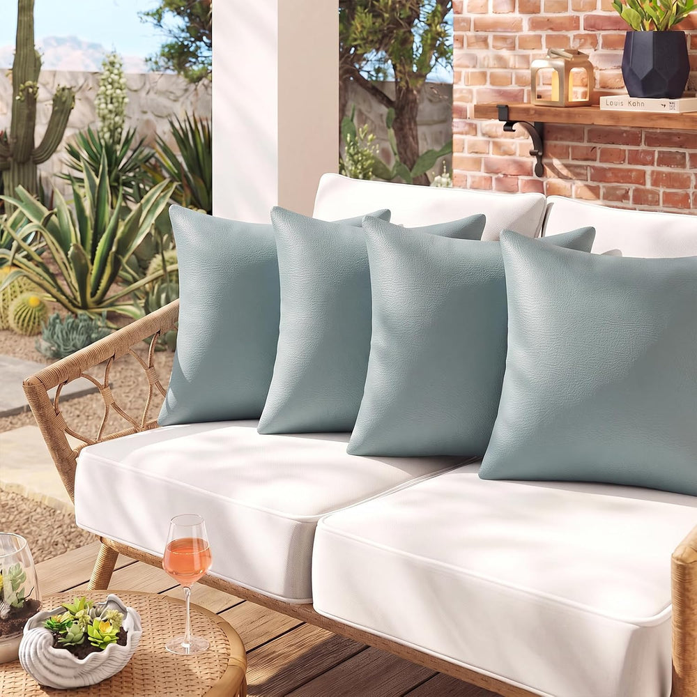 Outdoor Waterproof Throw Pillows With Inserts Set of 2,18x18 Couch Pillows