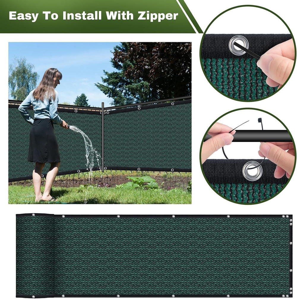 Privacy Screen Fence, TOTU 6ft x 50ft Heavy Duty Net Cover, for Wall Garden Y...