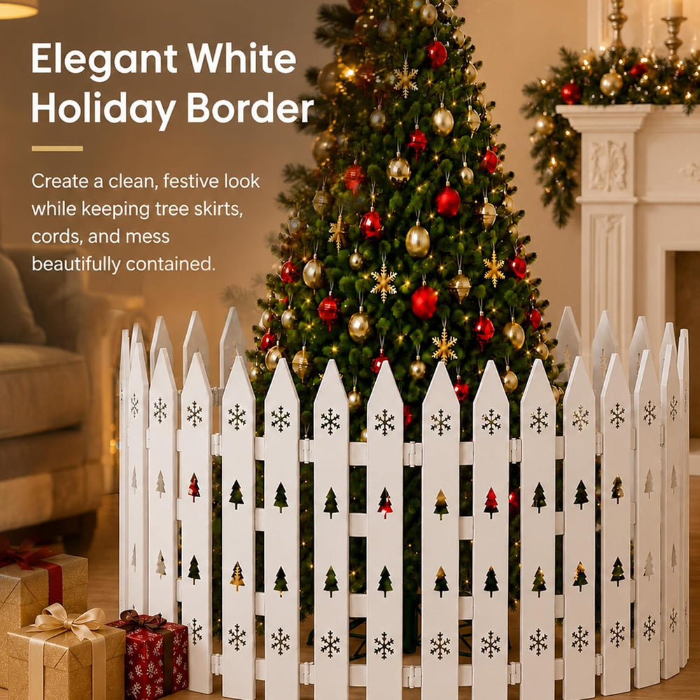 24 Inch Extra Tall Christmas Tree Fence, 12 Pack
