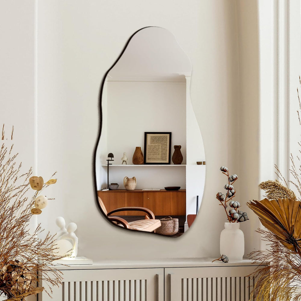 TRAHOME 32'' x 18'' Irregular Asymmetrical Wall Mirror