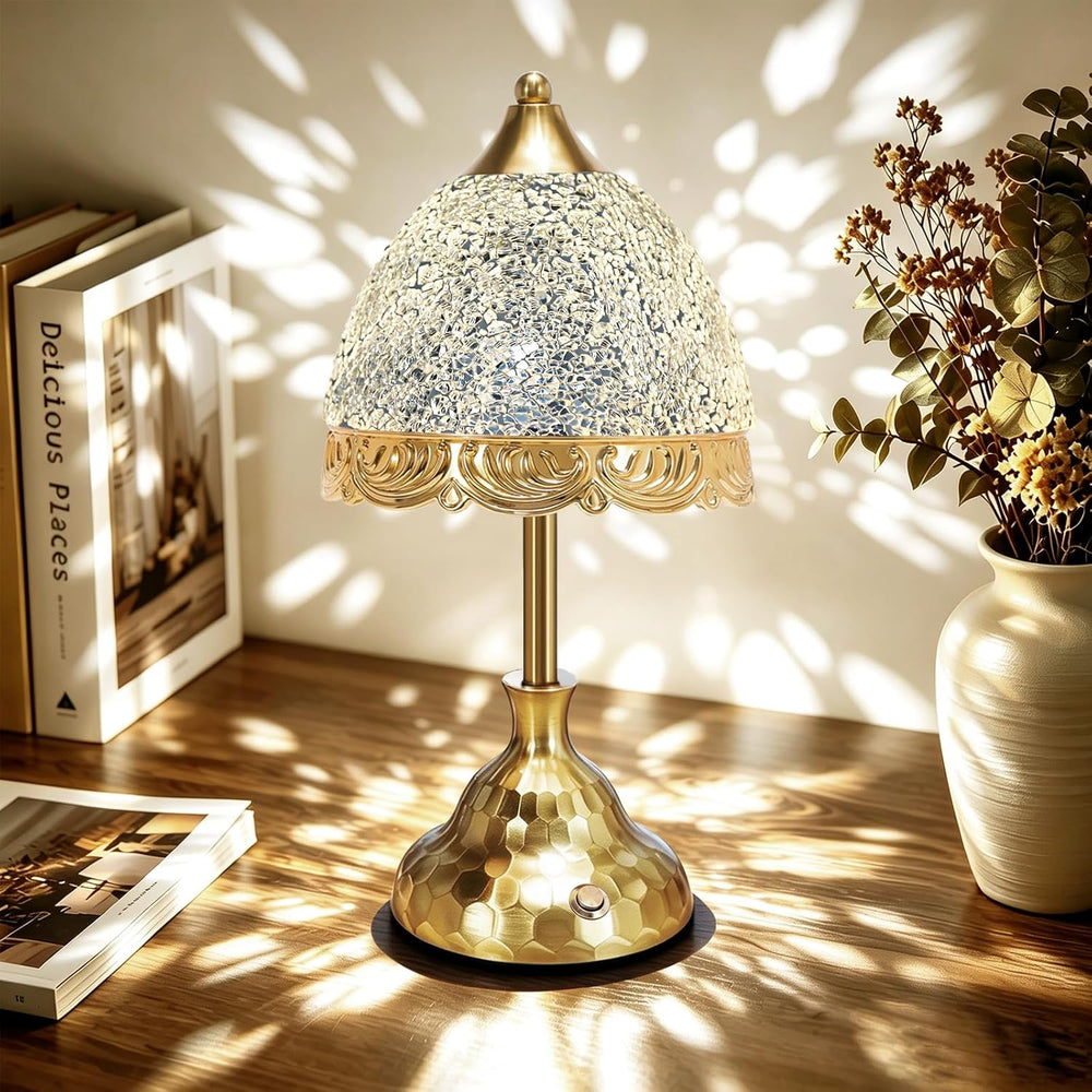 Rechargeable Mosaic Lamp,3600mAh Battery Operated,Cordless