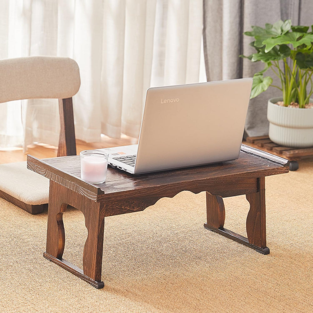 Foldable Japanese Small Floor Table, Wood Altar Meditation Table