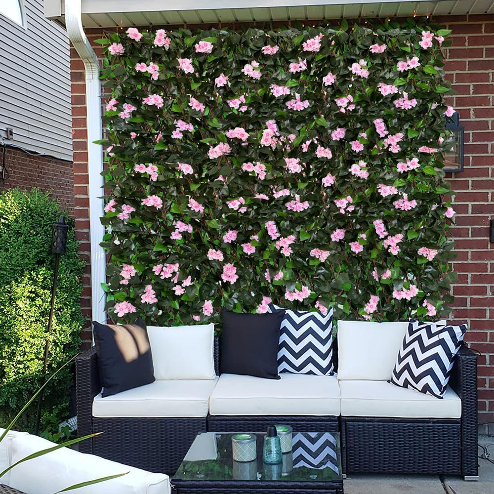 Expandable Fence Privacy Screen for Balcony Patio Outdoor,Decorative Faux Ivy...