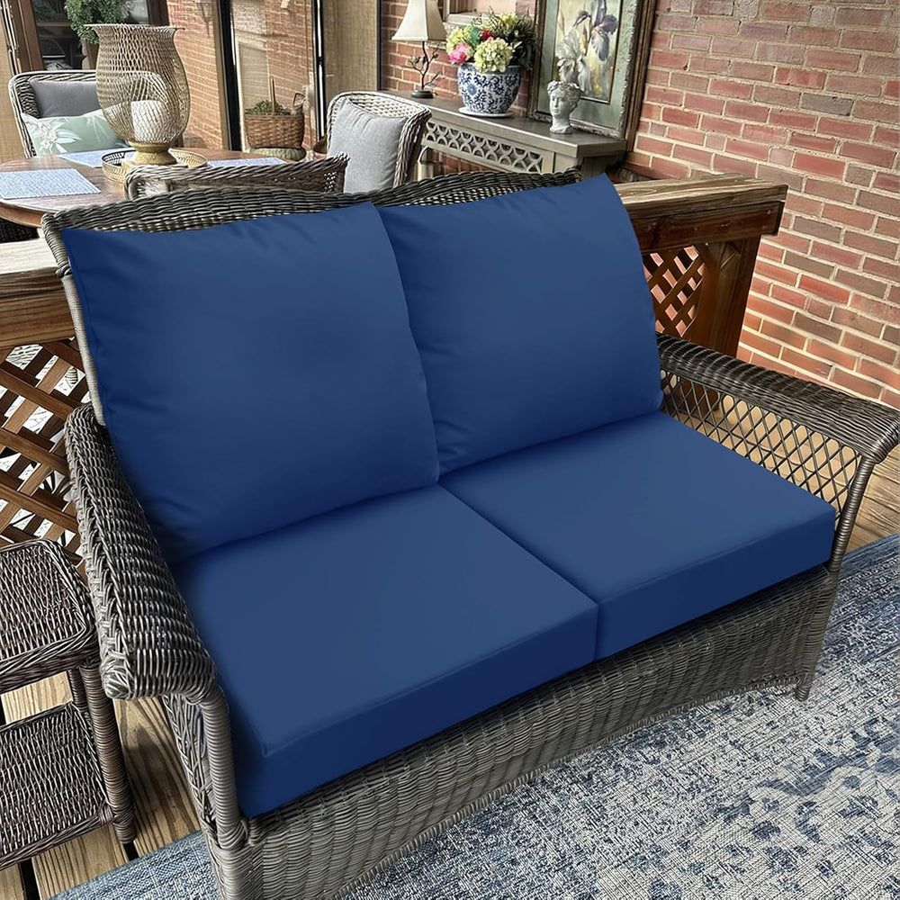 Bcareself Outdoor Deep Seat Cushion Set Waterproof & Fade Resistant Patio...