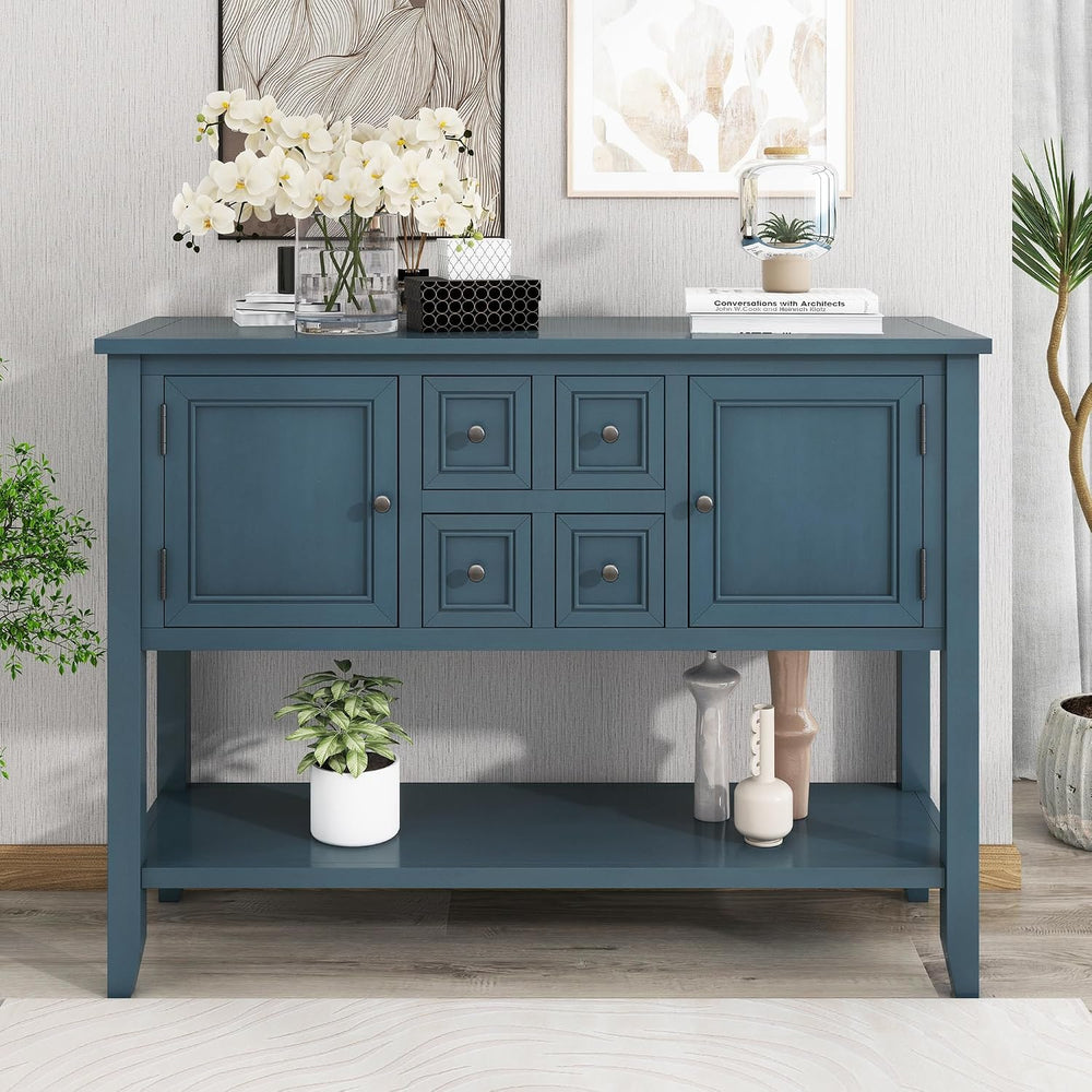 LKTART 44.5" Solid Wood Sideboard Buffet Cabinet,Entryway Console Table