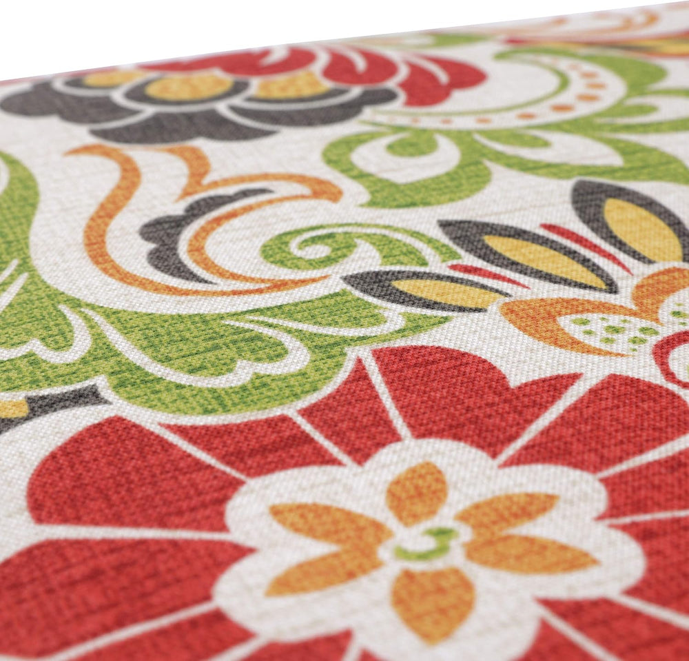 Pillow Perfect Bright Floral Indoor/Outdoor Chair Pad With Ties, 2 Count, 16&...