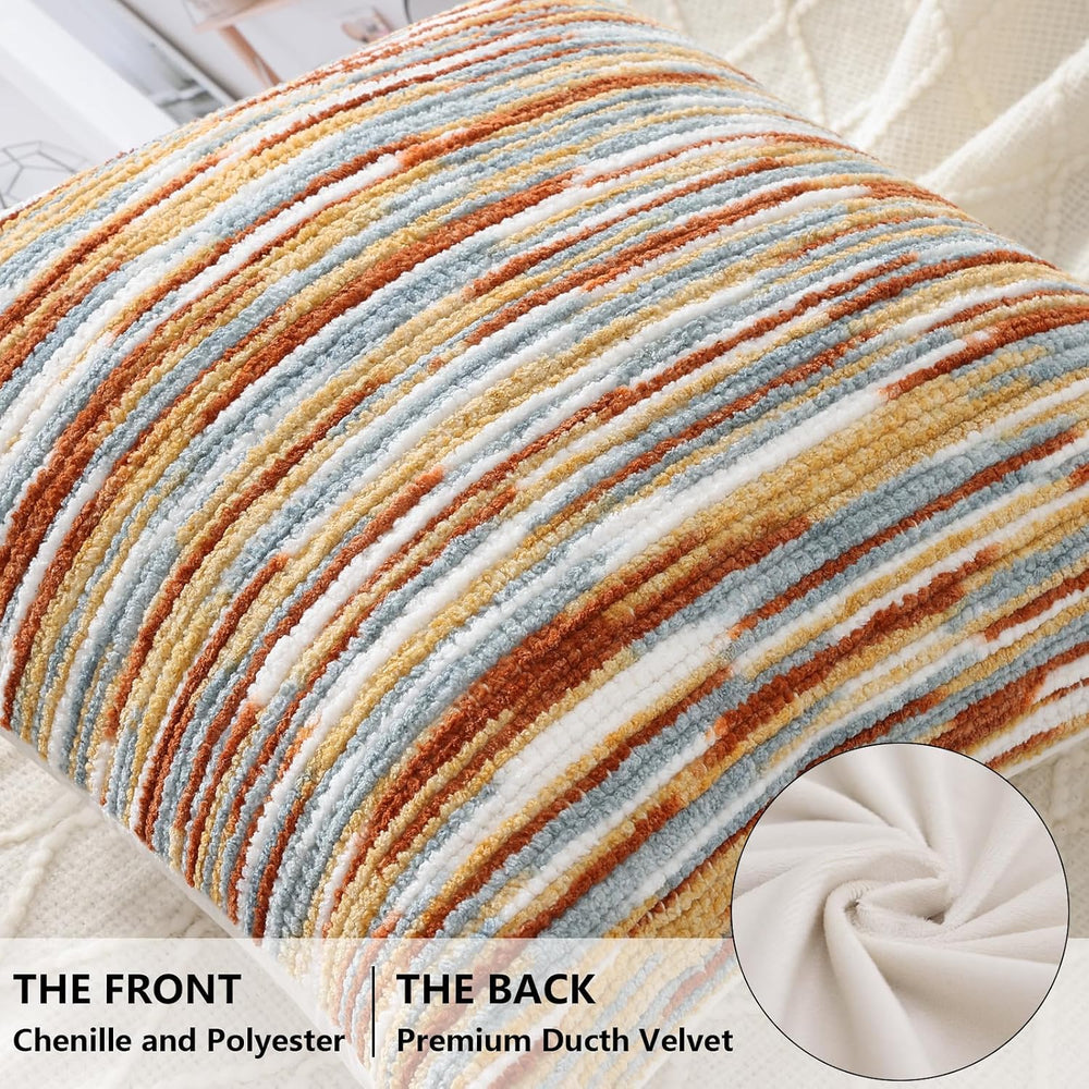 decorUhome Rust Throw Pillow Covers 18x18 Set of 2
