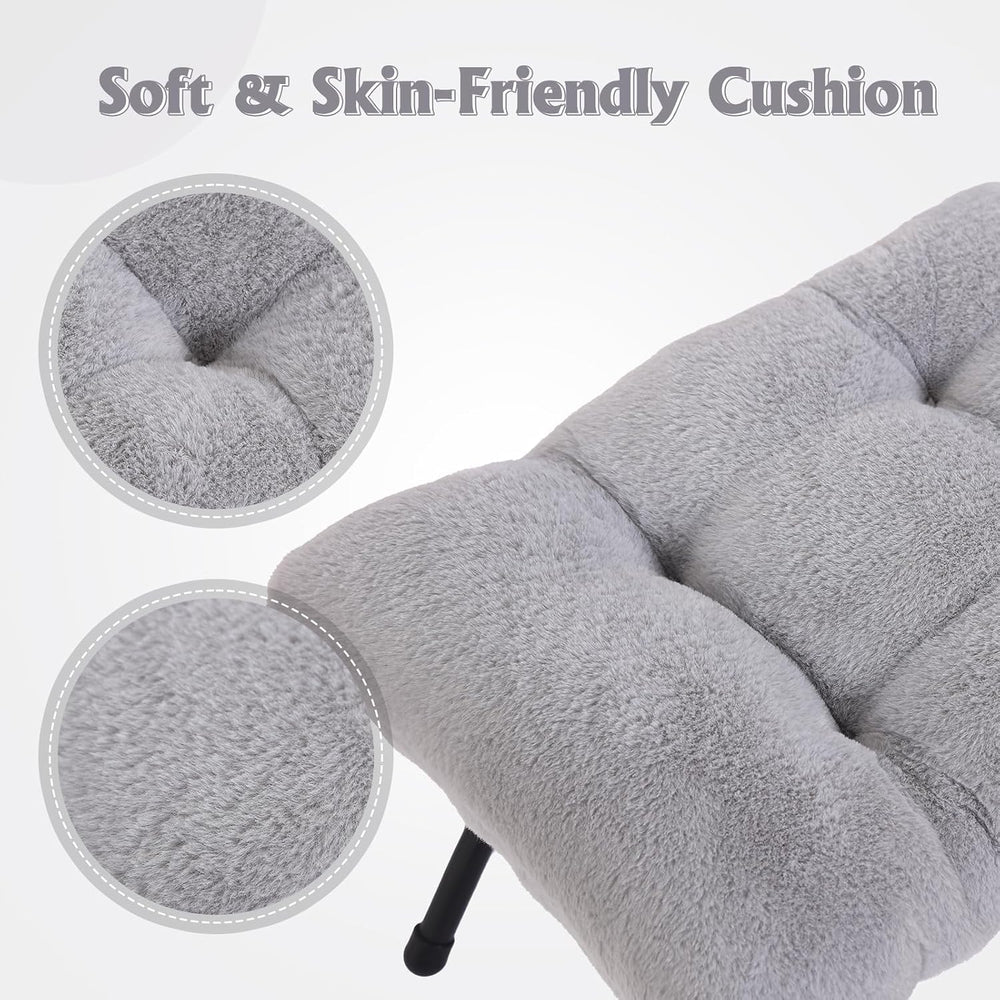 Welnow Folding Ottoman Footstool with Detachable Cushion,15'' H, Plus...