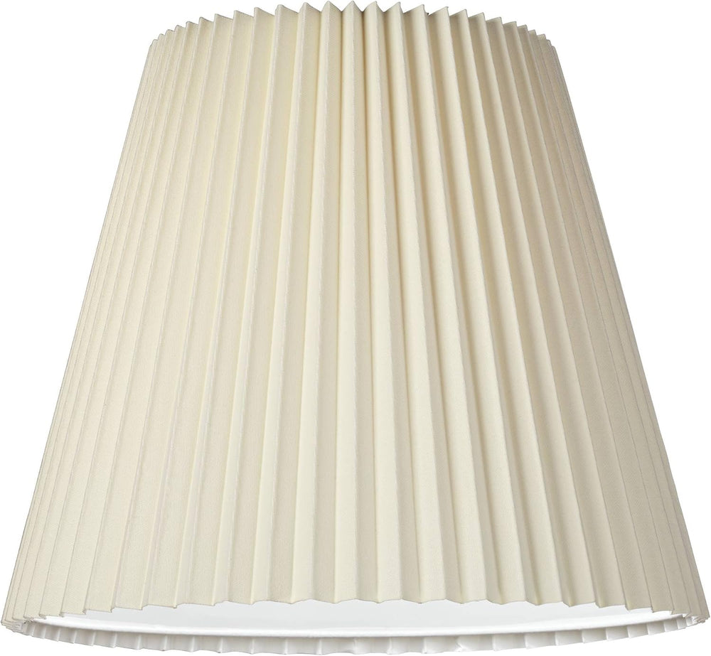 Pre-Assembled Edie Large Ivory Pleated Lamp Shade 10x17x14.75 (Spider)