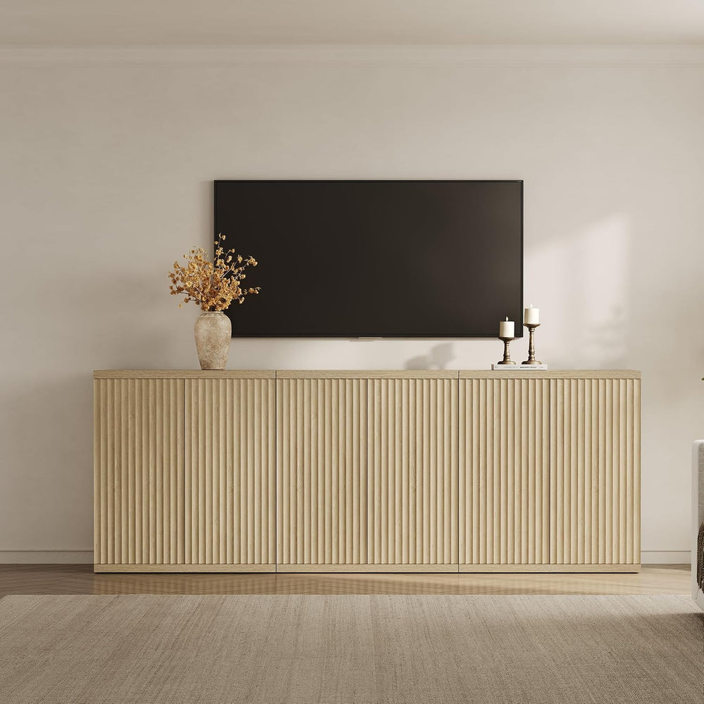 SICOTAS Buffet Cabinet with Storage Sideboard Cabinet with Doors & Shelves