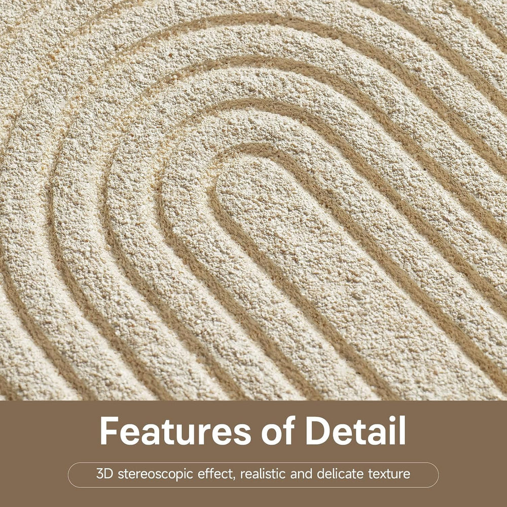 3D Textured Abstract Modern Round Wall Art Decor for Living Room, 24x24 In