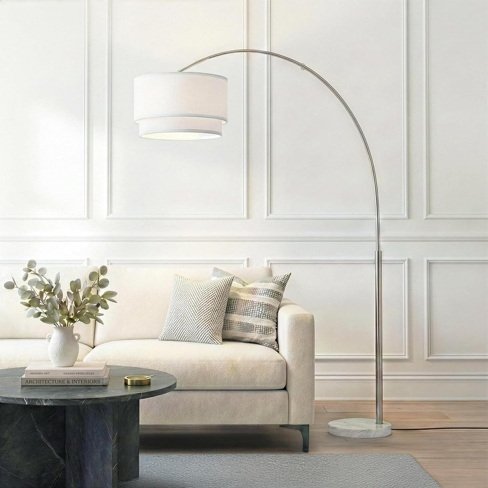 Brightech Mason Arc Floor Lamp - Modern Corner Standing Lamp with Unique Hang...