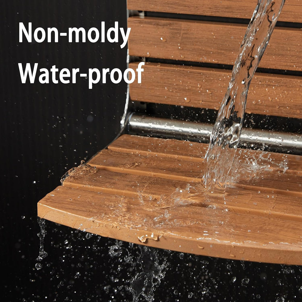 17.5" Folding Shower Seat Wall Mounted,Foldable Shower Bench,Fold Down S...