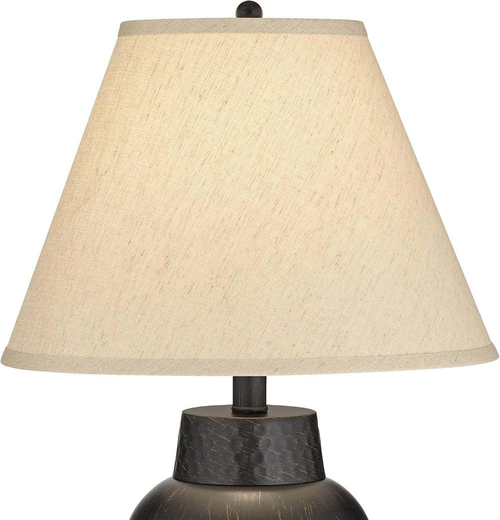 Auburn 25" High Table Lamp Hammered Bronze Brown Vase Modern Vase-Shaped