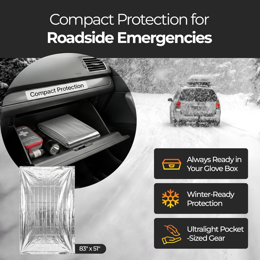 Sierra Madre Emergency Mylar Blanket, Waterproof Survival Shelter (Pack 2)