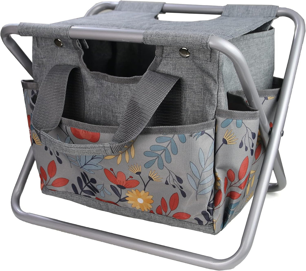 MDSTOP Folding Gardening Stool with Detachable Storage Tote Bag, Gardening To...