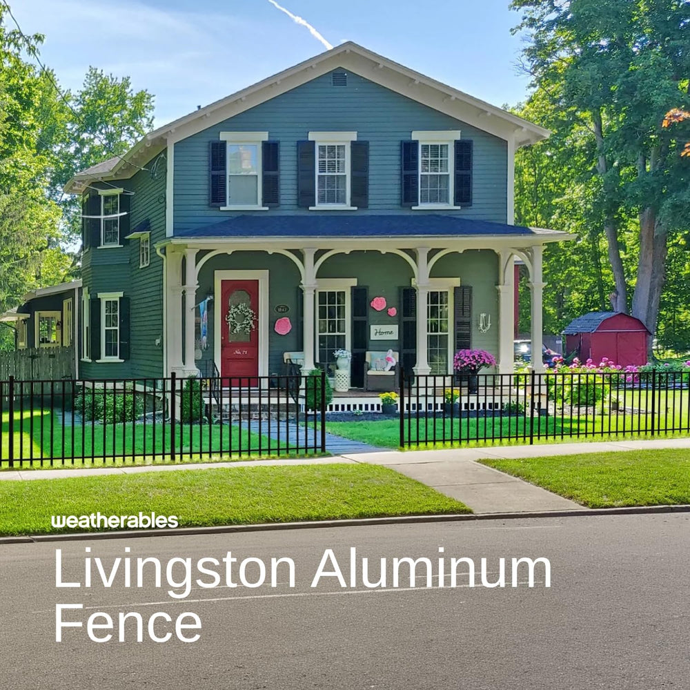 Weatherables Livingston Aluminum Fence Kit – DIY Kit for Backyard and Garden ...