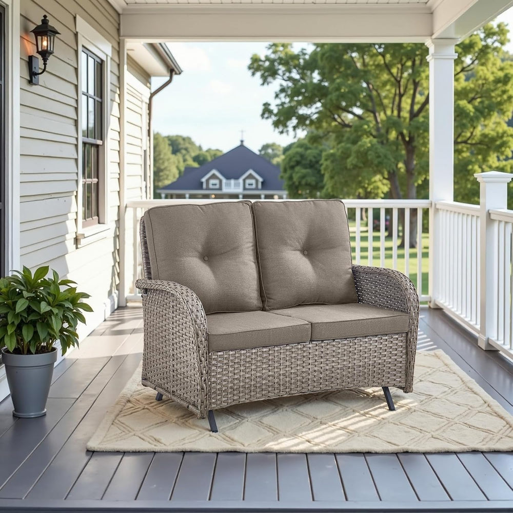Belord Outdoor Glider Bench Patio Loveseat - 500 Lbs Weight Capacity 2 Seater...