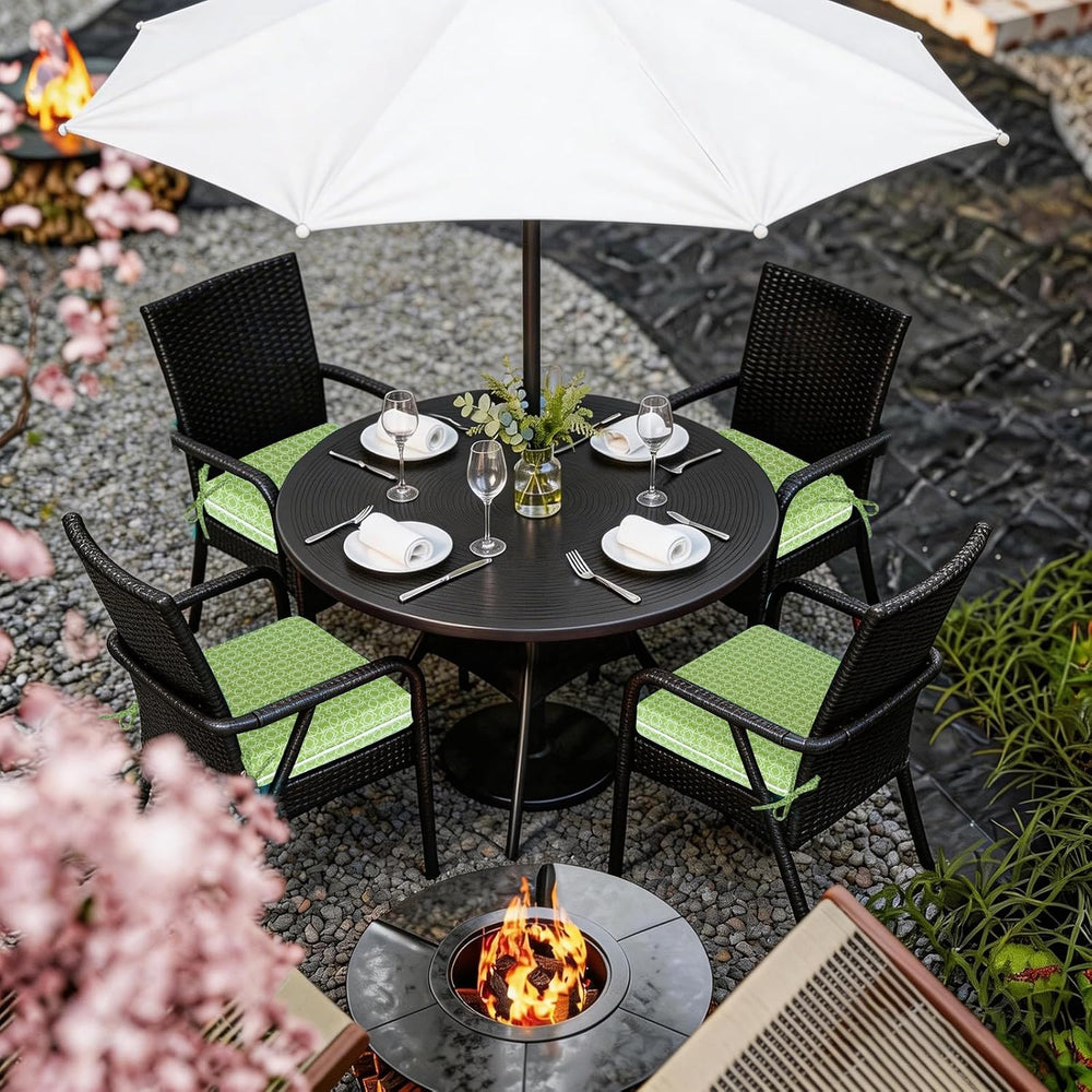 COZYVIDA Outdoor Chair Cushions Set of 4, 20"x20" Square Seat Pads ...