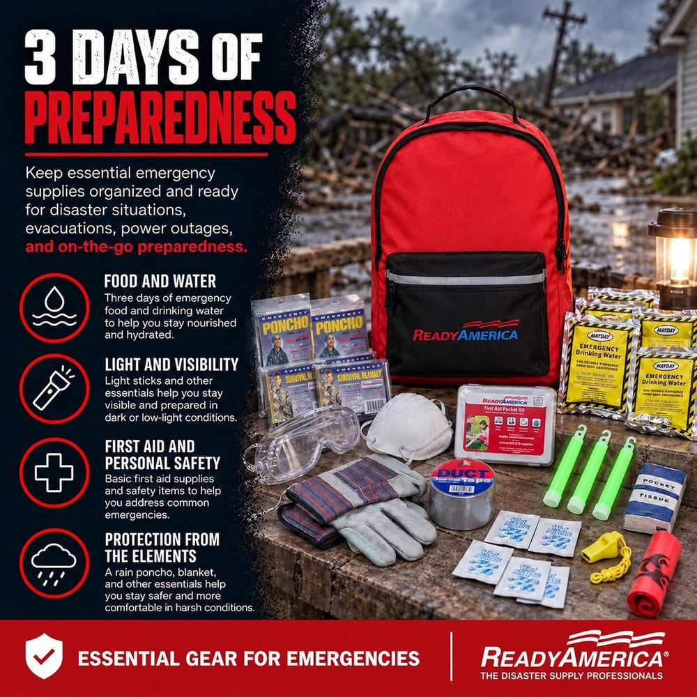 Ready America 70287 Tornado Emergency 2-Person 3-Day Backpack
