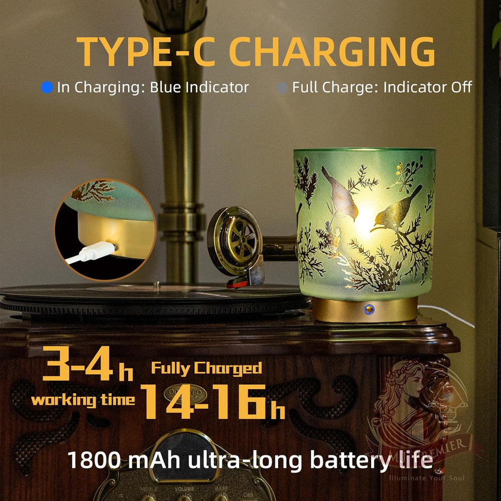 Cordless Lamp Rechargeable, Small Decorative Touch Lamp for Nightstand