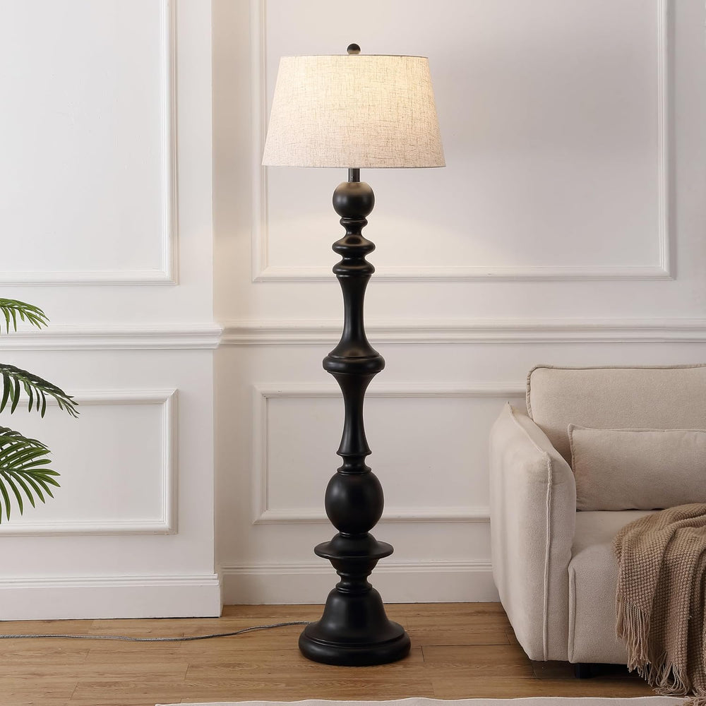JONATHAN Y Taylor Candlestick Floor Lamp 67", Black