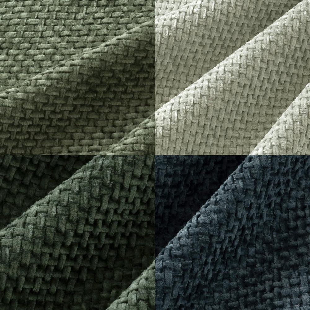 MIULEE Soft Decorative Chenille Pillow Covers Green Navy 18x18 Pack of 4