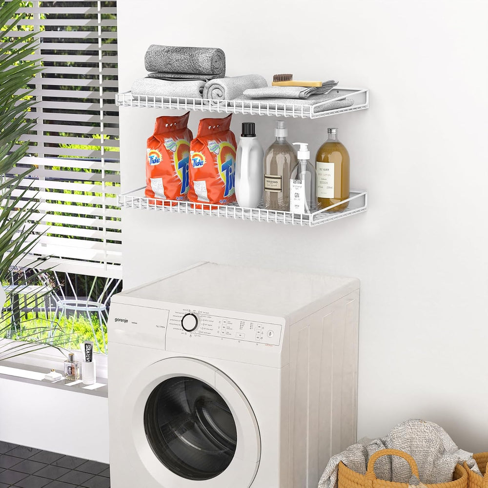WALMANN 2-Pack Garage Wall Shelf, 23.5" x 12" Wall-Mounted Storage ...