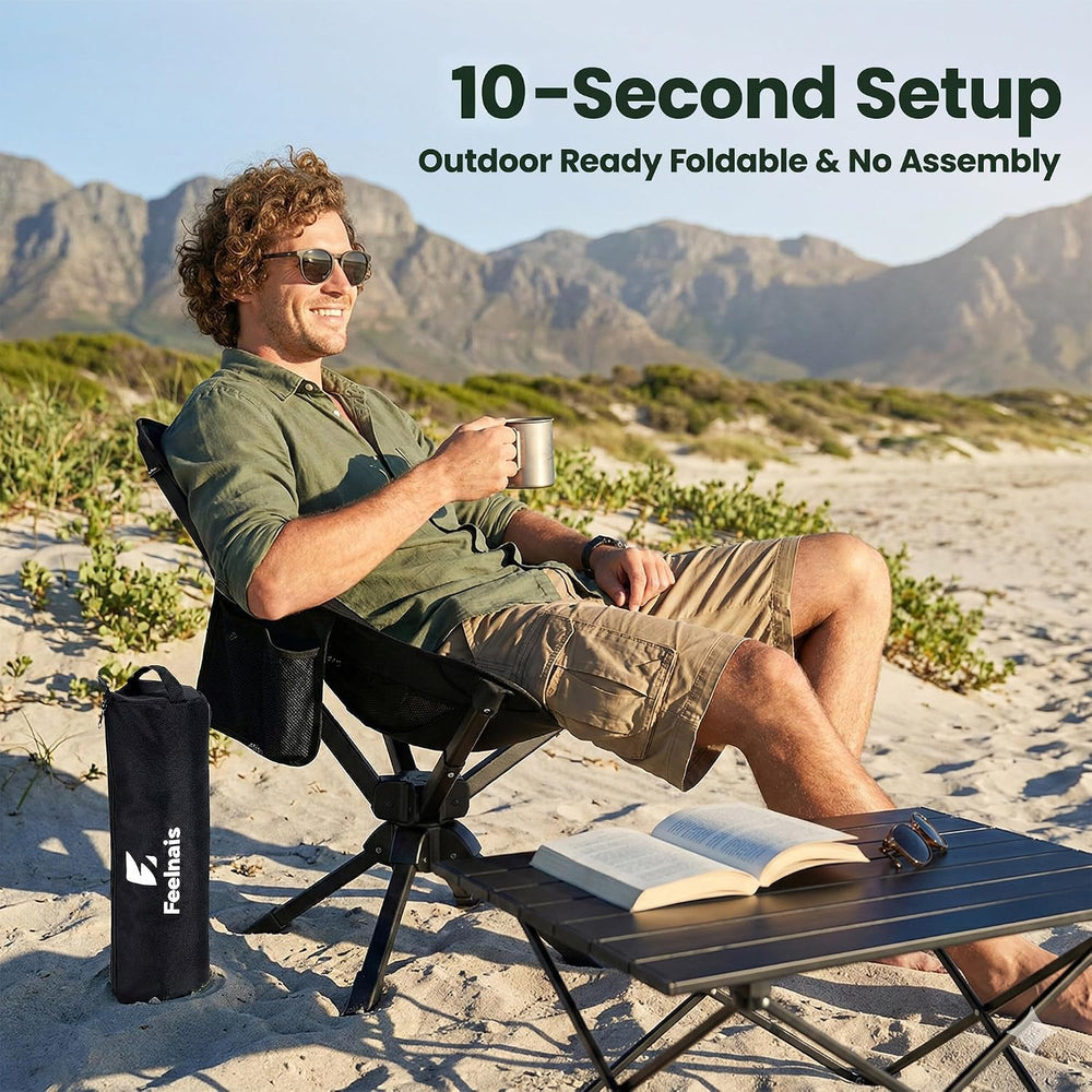 Portable Camping Chairs for Adults, Comfy Folding Camp Chair