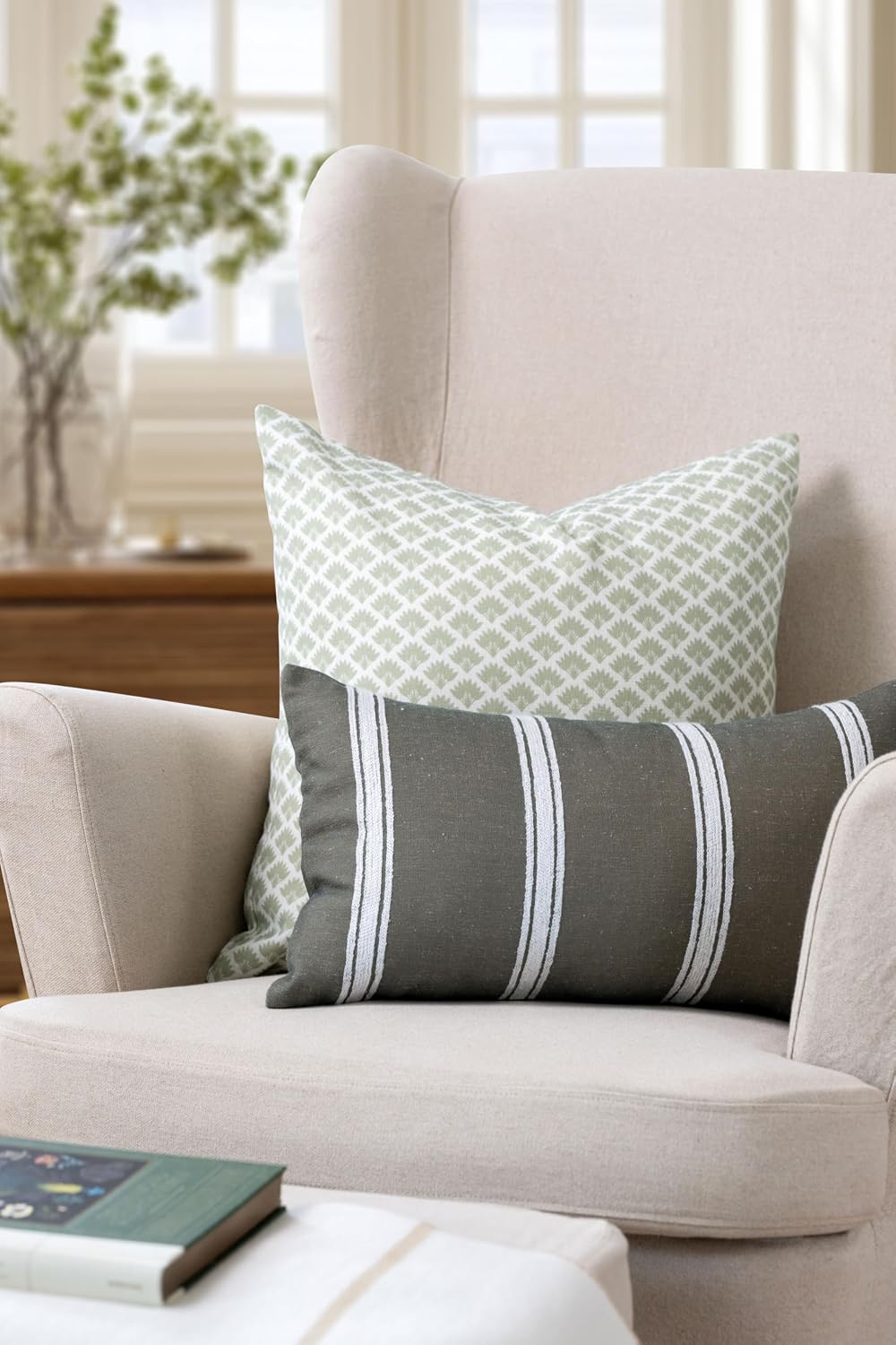 Crumbs Home Modern Farmhouse California Casual Indoor Outdoor Throw Pillow Co...
