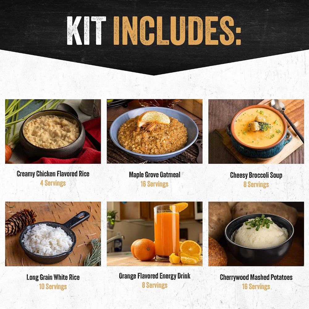 Ready Hour Gluten-Free Food Kit (120 Servings), Gluten-Free Survival Kit, Fre...