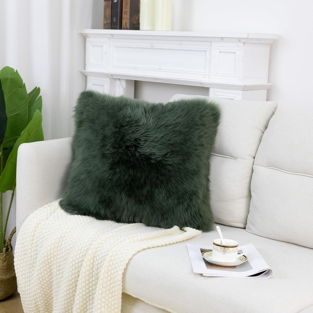 Luxury Soft Fur Sheepskin Fleece Cushion Cover Pillowcase Decorative Throw Pi...