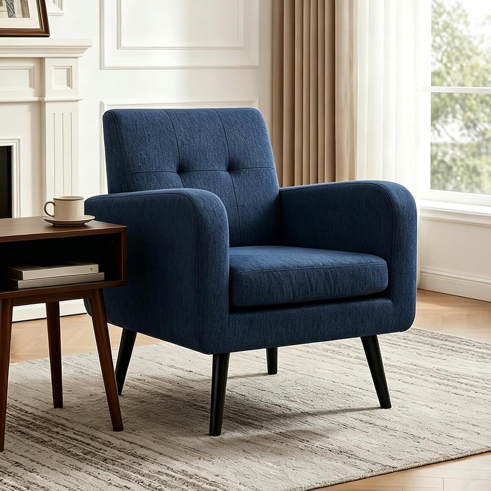 LSSPAID Modern Accent Chairs, Upholstered Fabric Cozy Armchairs, Living Room ...