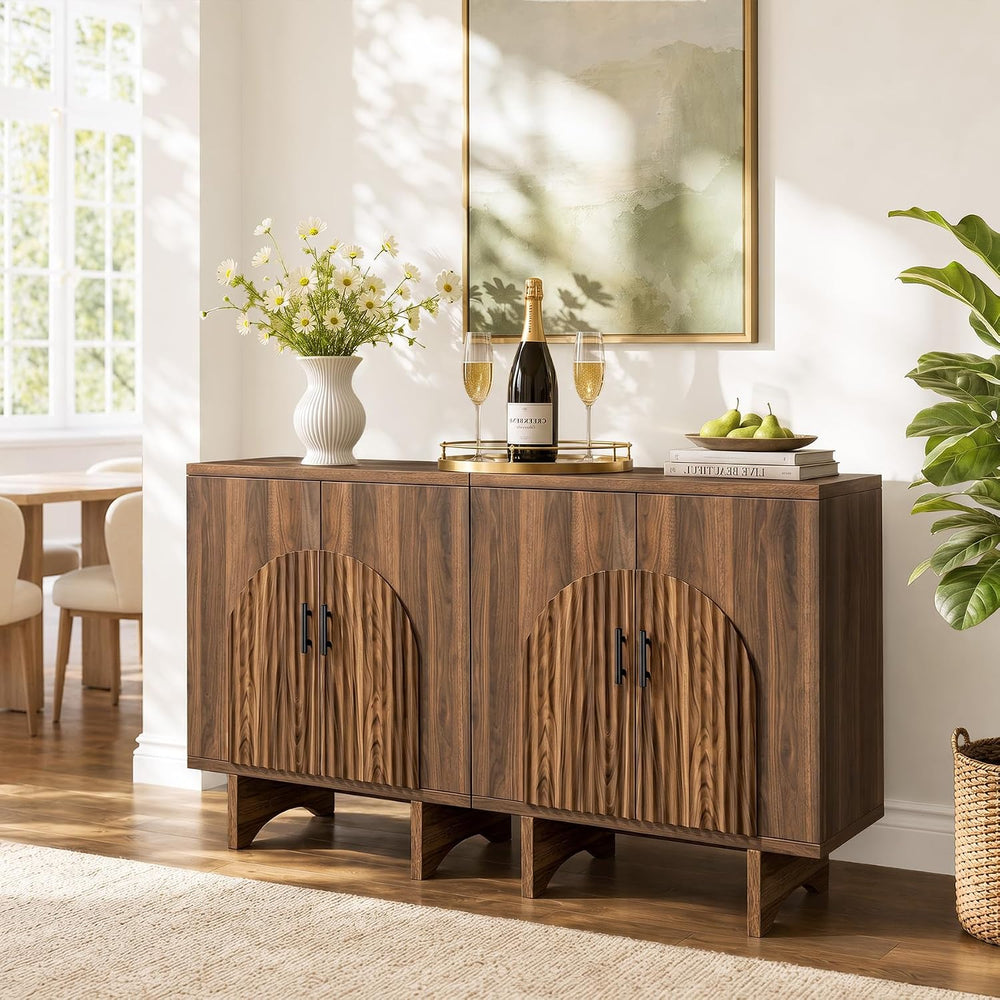 Welzona Sideboard Buffet Cabinet with Storage, Accent Cabinet, Walnut
