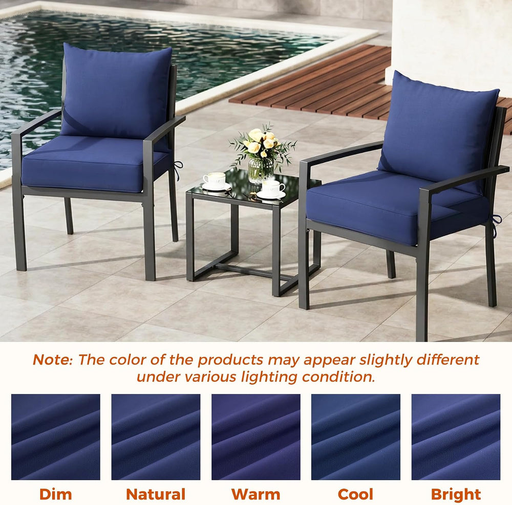 Deep Seat Patio Cushions Set of 4, 24x24x5.75 Inch, Waterproof Outdoor Chair ...