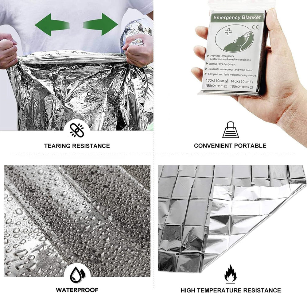 Emergency Foil Thermal Blanket shelter Survival Reflective Blankets