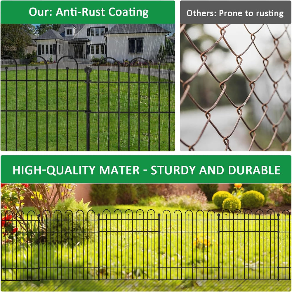 Garden Fence Animal Barrier, 10 Panels No Dig Dog Fence Outdoor