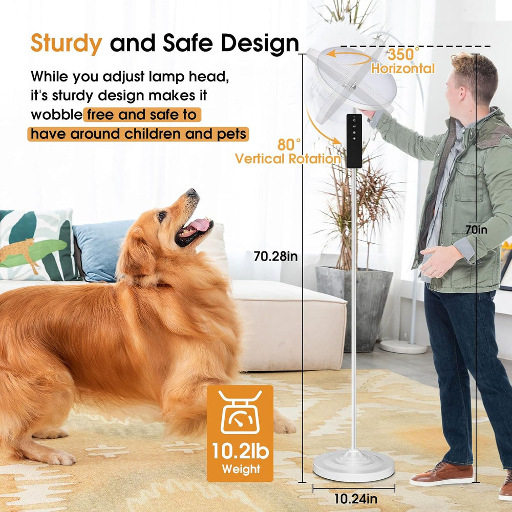 LED Torchiere Floor Lamp with Remote Control, Standing Lamp for Living Room