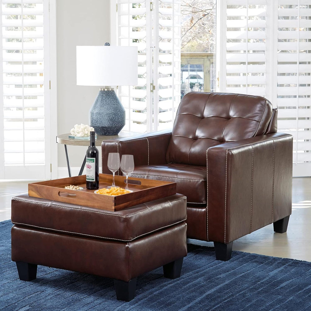 Serving Tray with Handles, 22 inch Large Square Ottoman Tray Coffee Table Tra...