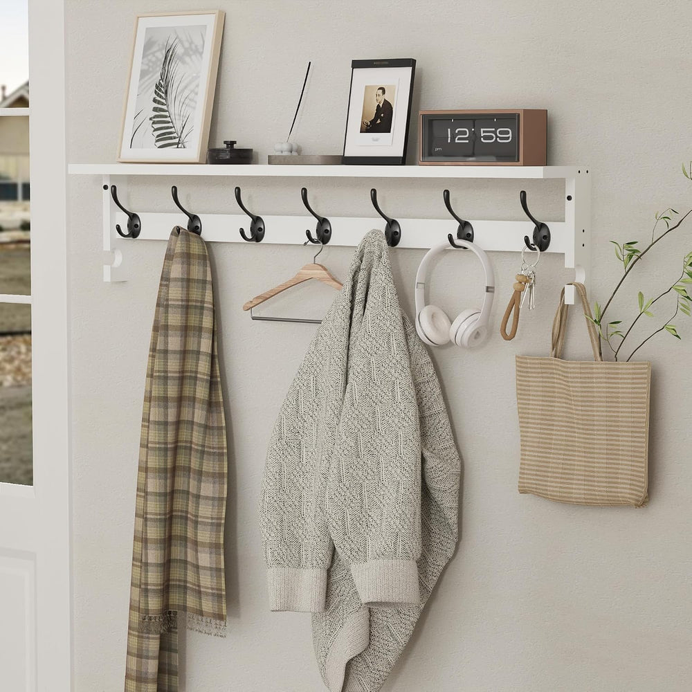 AMBIRD Coat Rack Wall Mount, 35 Inch Large Coat Hooks Wall Mounted with 7 Dua...