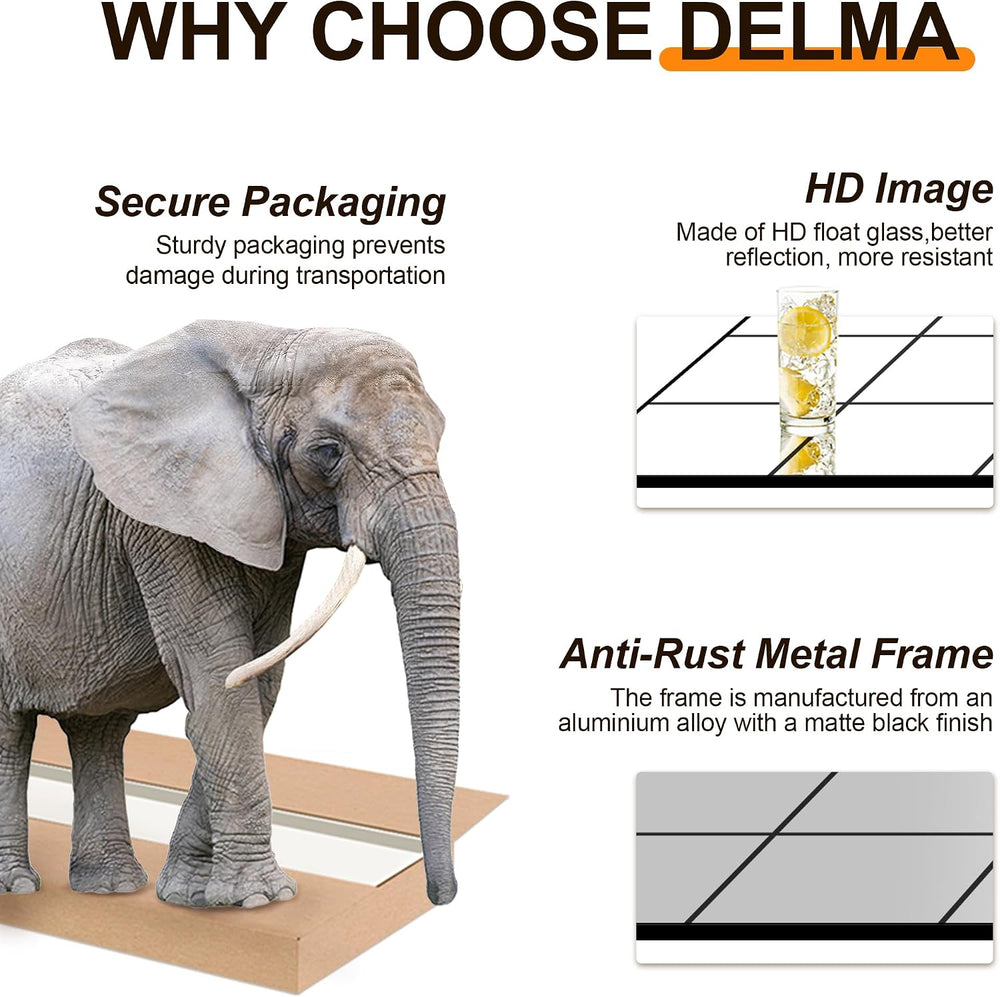 Delma Window Pane Full Length Mirror, 32"x64" Large Window Mirror, ...