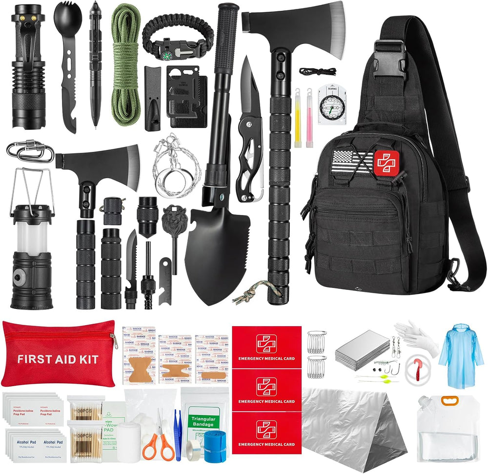 360Pcs Survival Kit, Emergency Survival Gear Supplies Bug Out Bag Set