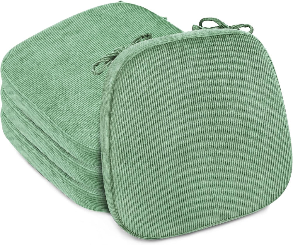 2.5" Thick Chair Cushions for Dining Chair, Corduroy Foam Kitchen Chair ...