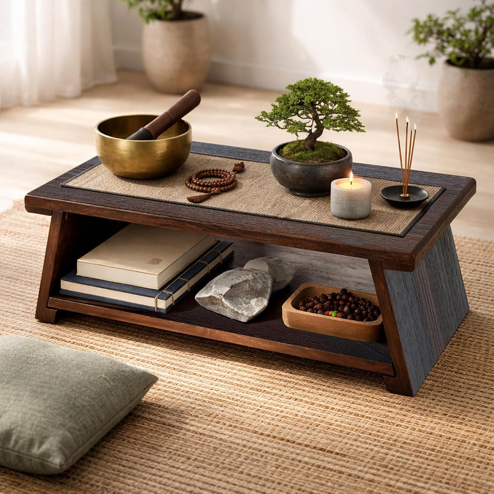 Japanese Low Floor Table Folding Coffee Tables,23''x13.5'' Pa...