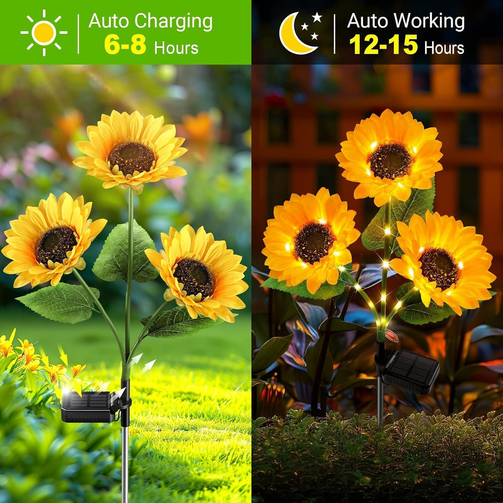 KOOPER Solar Lights Outdoor Decor - Upgraded 8 Pack Solar Garden Lights with ...