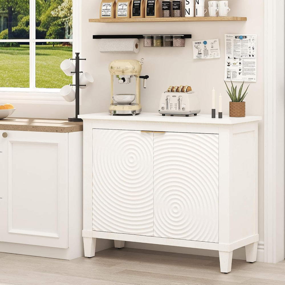 karlott Buffet Cabinet with Storage, Sideboard Accent Cabinet, Annual Ring