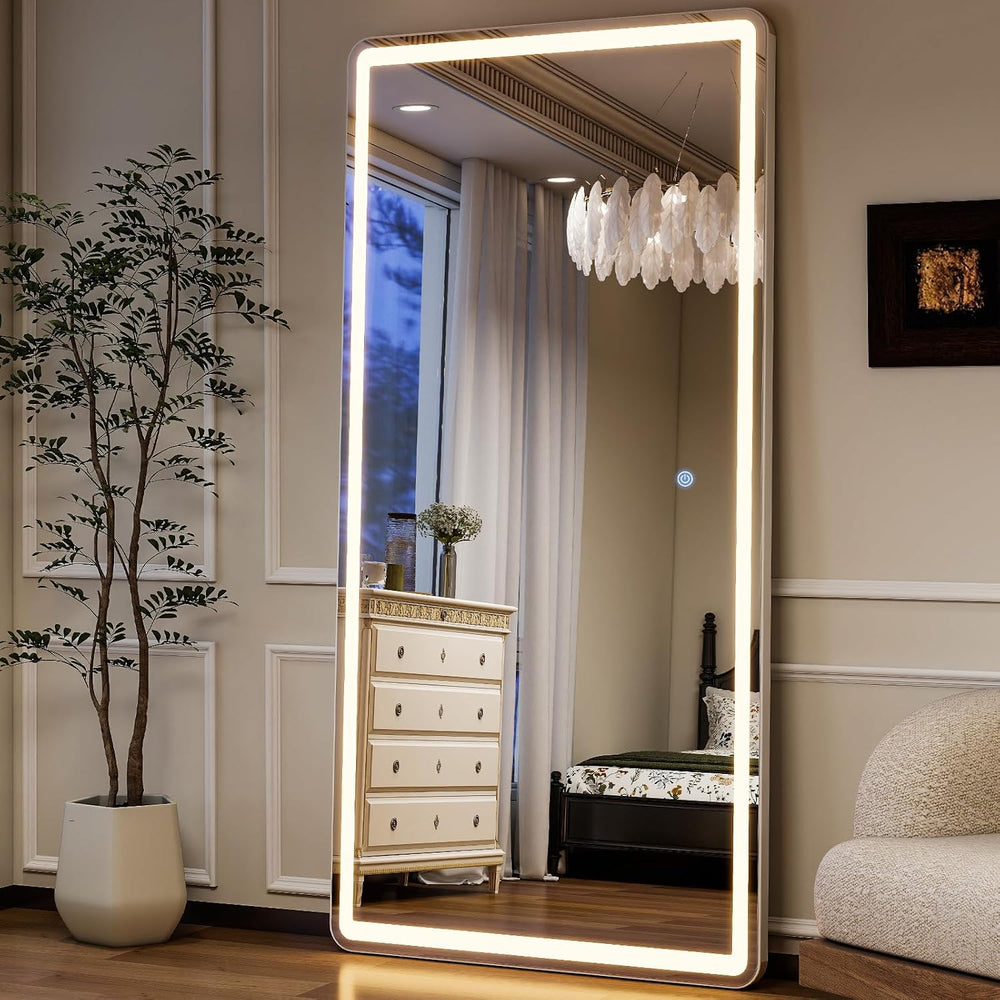 LED Full Length Mirror 71x32 inch Oversized Body Mirrors with Lights