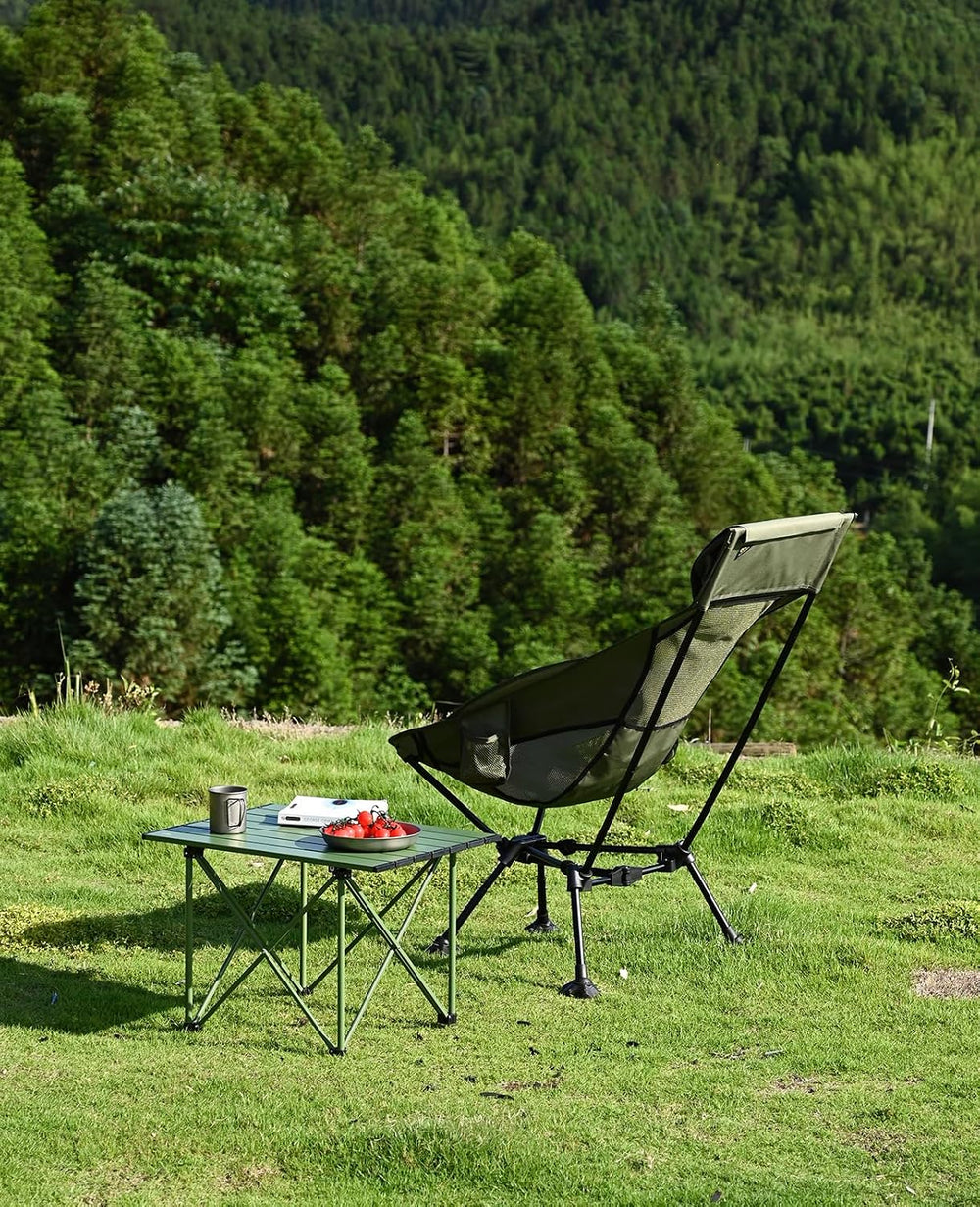 iClimb Ultralight Compact Camping Folding Table (Reinforced Black - L)