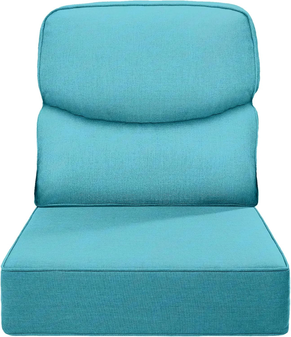 Luxury 22x24/22x25 6-Inch Smile Outdoor Cushions - 1 Set Deep Seat Water-Resi...